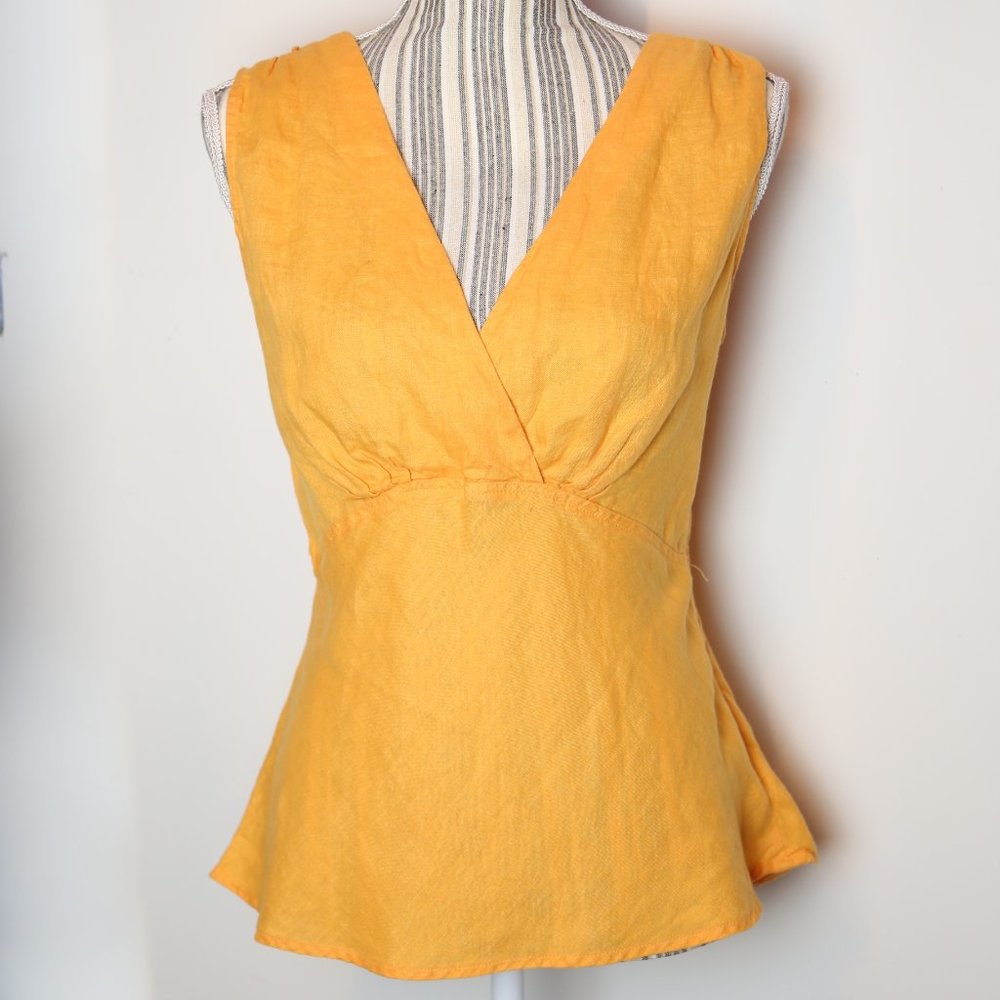 100% Linen Fit & Flare Tank Top